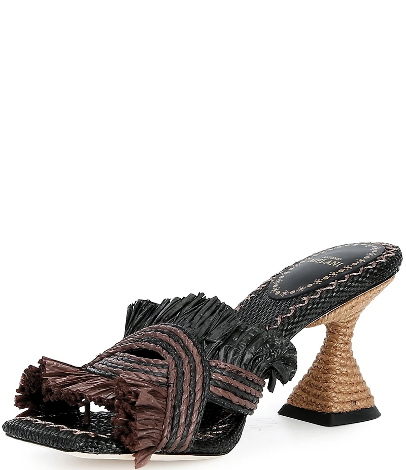 Antonio Melani Ollie Fringe Raffia Mules