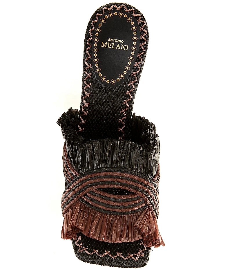 Antonio Melani Ollie Fringe Raffia Mules