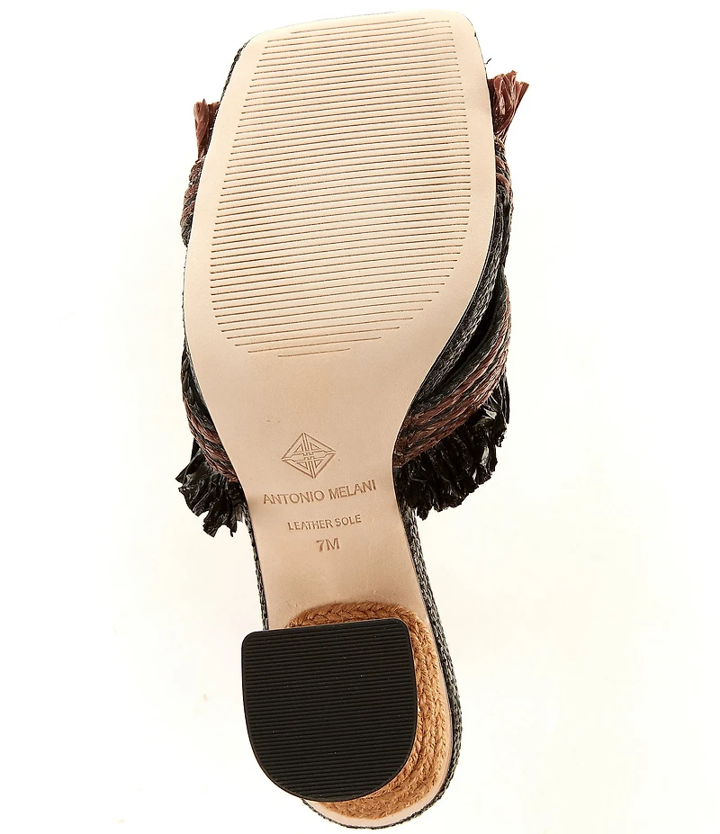 Antonio Melani Ollie Fringe Raffia Mules
