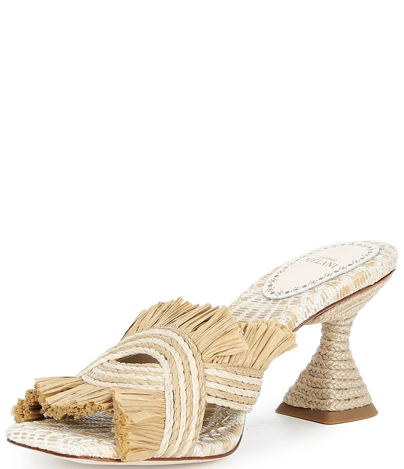 Antonio Melani Ollie Fringe Raffia Mules