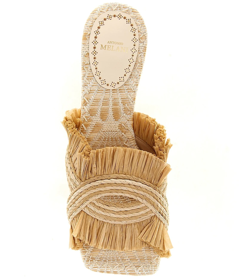 Antonio Melani Ollie Fringe Raffia Mules