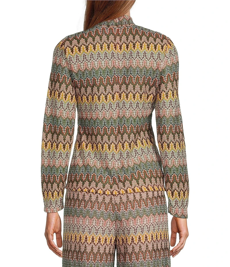 Antonio Melani Opal Crochet Wave Turtleneck Long Sleeve Coordinating Top