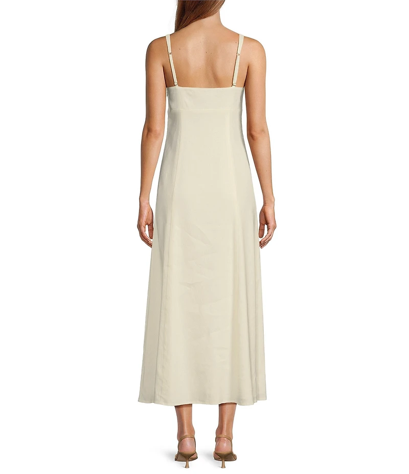 Antonio Melani Opel Linen Sweetheart Neck Sleeveless A-Line Dress