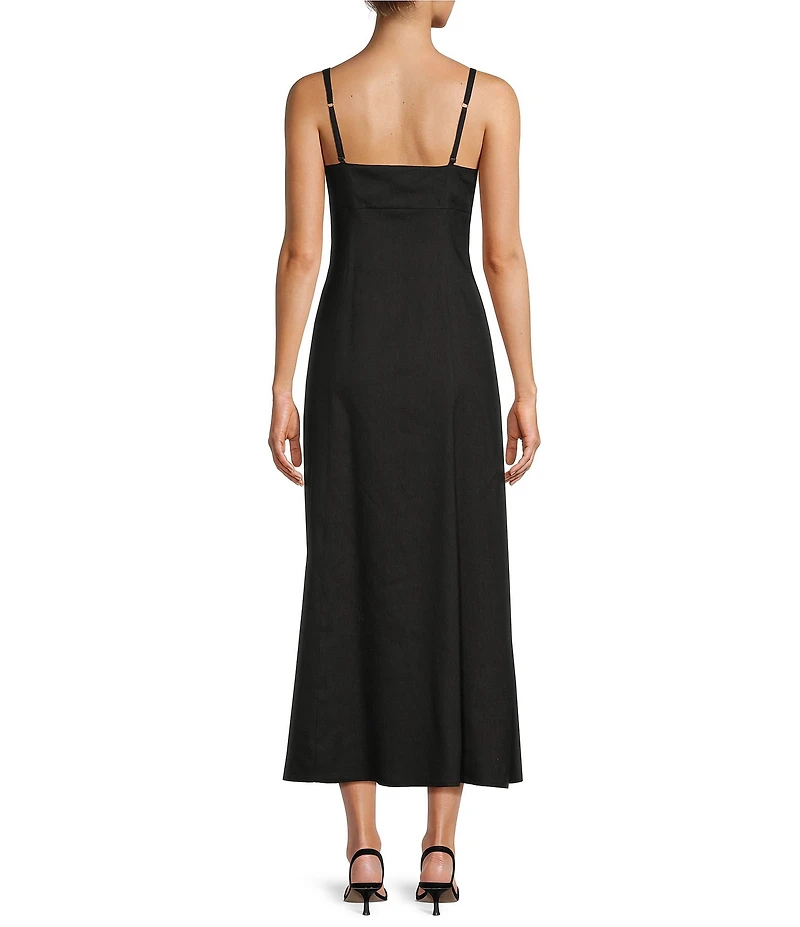 Antonio Melani Opel Linen Sweetheart Neck Sleeveless A-Line Dress