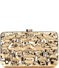Antonio Melani Organic Metal Box Mini Minaudiere Clutch