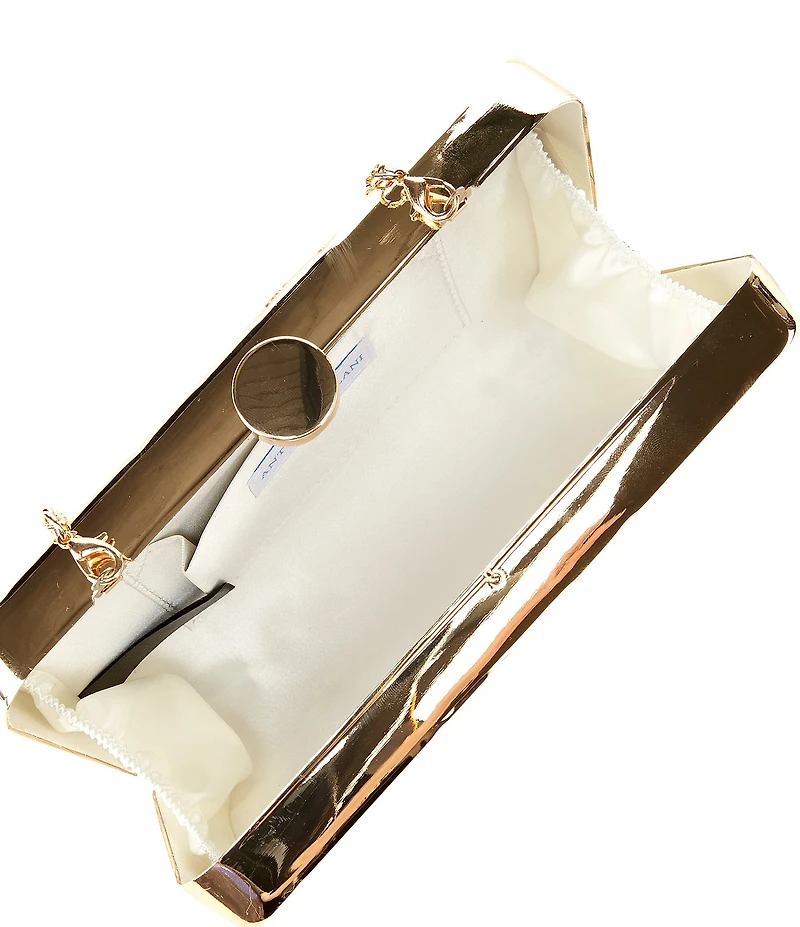 Antonio Melani Organic Metal Box Mini Minaudiere Clutch