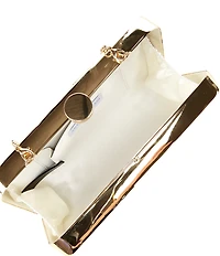 Antonio Melani Organic Metal Box Mini Minaudiere Clutch