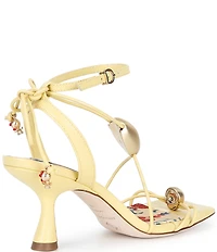 Antonio Melani Oriana Leather Ornamented Strappy Dress Sandals