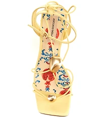 Antonio Melani Oriana Leather Ornamented Strappy Dress Sandals