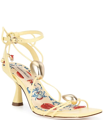 Antonio Melani Oriana Leather Ornamented Strappy Dress Sandals