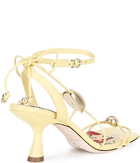 Antonio Melani Oriana Leather Ornamented Strappy Dress Sandals
