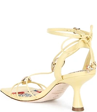 Antonio Melani Oriana Leather Ornamented Strappy Dress Sandals