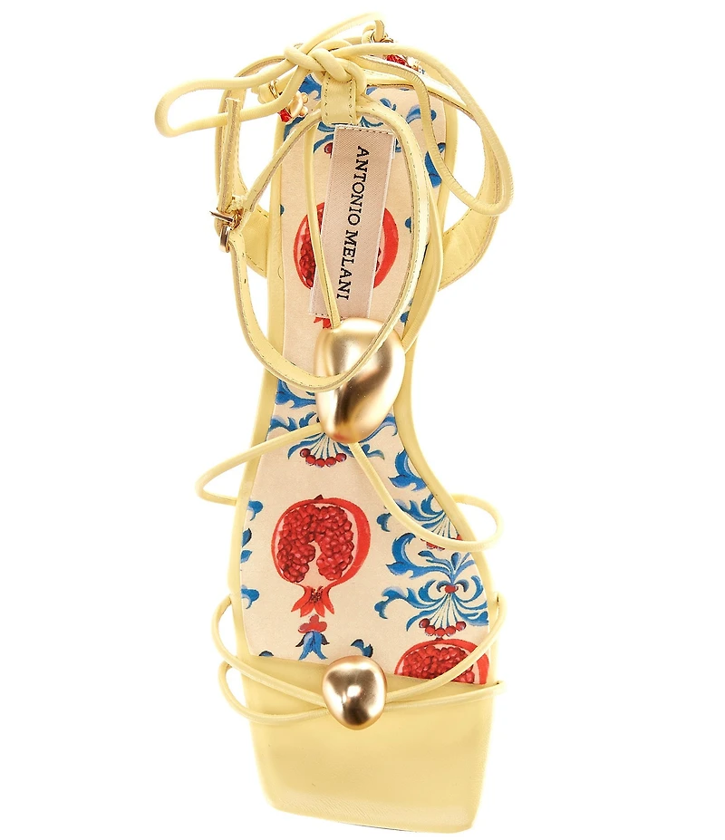 Antonio Melani Oriana Leather Ornamented Strappy Dress Sandals