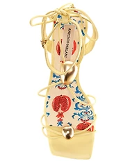 Antonio Melani Oriana Leather Ornamented Strappy Dress Sandals