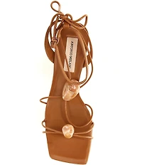 Antonio Melani Oriana Leather Stone Ornamented Strappy Dress Sandals