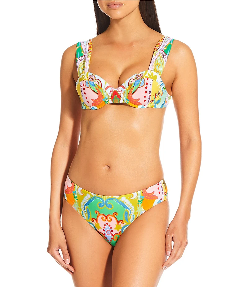 Antonio Melani Paisley Underwire Bralette Swim Top