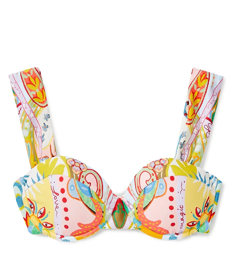 Antonio Melani Paisley Underwire Bralette Swim Top
