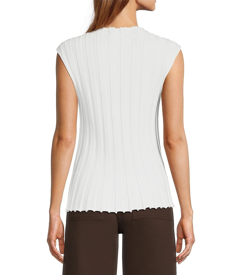 Antonio Melani Palmer Knit Boat Neckline Sleeveless Blouse