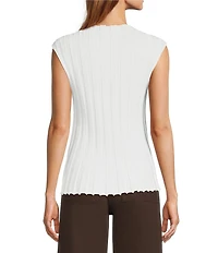 Antonio Melani Palmer Knit Boat Neckline Sleeveless Blouse
