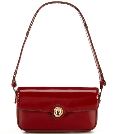 Antonio Melani Paolo Patent Leather Flap Shoulder Bag