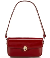 Antonio Melani Paolo Patent Leather Flap Shoulder Bag