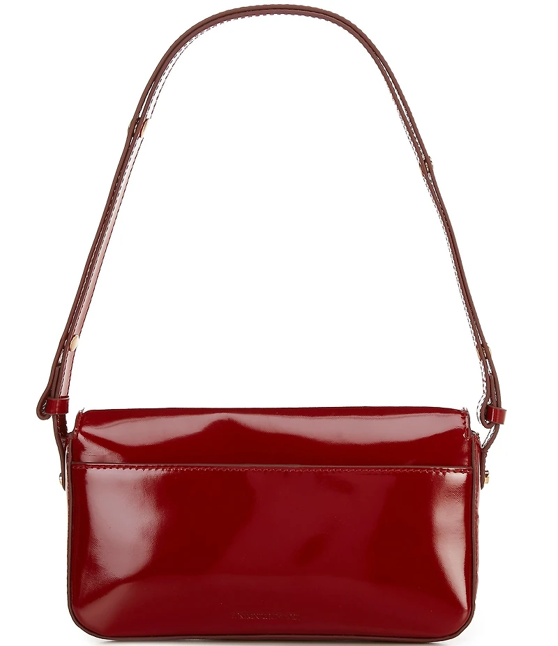 Antonio Melani Paolo Patent Leather Flap Shoulder Bag