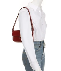 Antonio Melani Paolo Patent Leather Flap Shoulder Bag