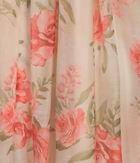 Antonio Melani Parker Printed Organza Sweetheart Neck Sleeveless A-Line Midi Dress