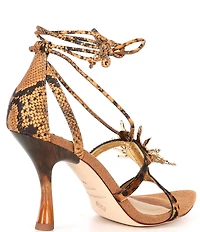 Antonio Melani Patrice Animal Haircalf Leather Sun Ornament Dress Sandals