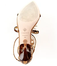 Antonio Melani Patrice Animal Haircalf Leather Sun Ornament Dress Sandals