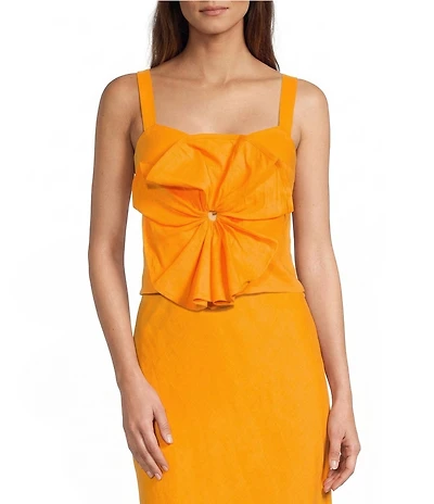 Antonio Melani Petunia 3D Floral Applique Square Neck Sleeveless Coordinating Top