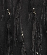 Antonio Melani Pippa Round Neck Feather Diamond Sleeveless Coordinating Blouse