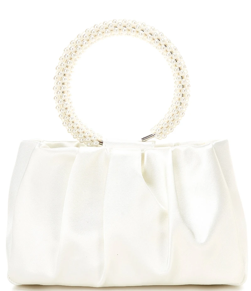 Antonio Melani Pleated Pearl Clutch