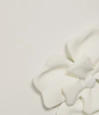 Antonio Melani Polly Floral Applique Jewel Neckline Short Sleeve Dress