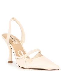 Antonio Melani Pomona Leather Bow Slingback Pumps