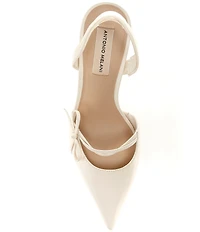 Antonio Melani Pomona Leather Bow Slingback Pumps
