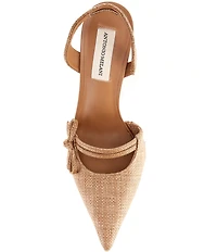 Antonio Melani Pomona Raffia Bow Slingback Pumps