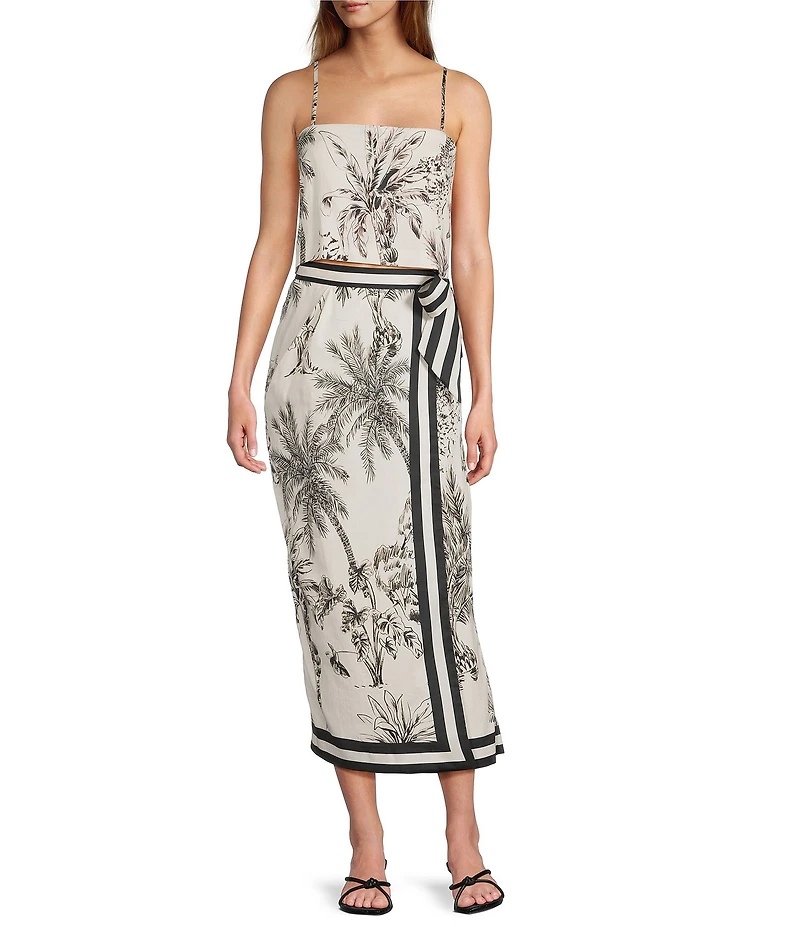 Antonio Melani Printed Toile Coordinating Clio Wrap Skirt