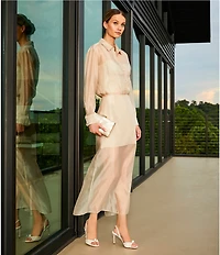Antonio Melani Priscilla Coordinating Organza Midi Skirt