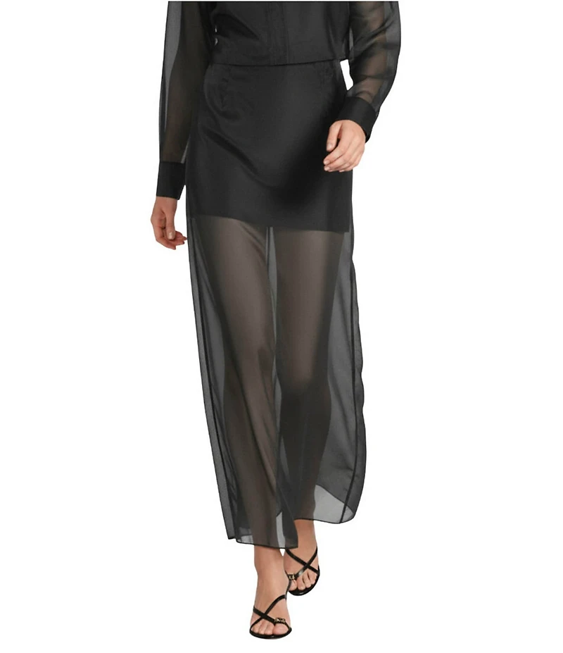 Antonio Melani Priscilla Coordinating Sheer Organza Midi Skirt