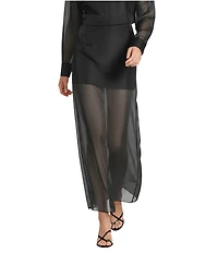 Antonio Melani Priscilla Coordinating Sheer Organza Midi Skirt