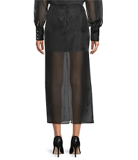 Antonio Melani Priscilla Coordinating Sheer Jeweled Organza Midi Skirt