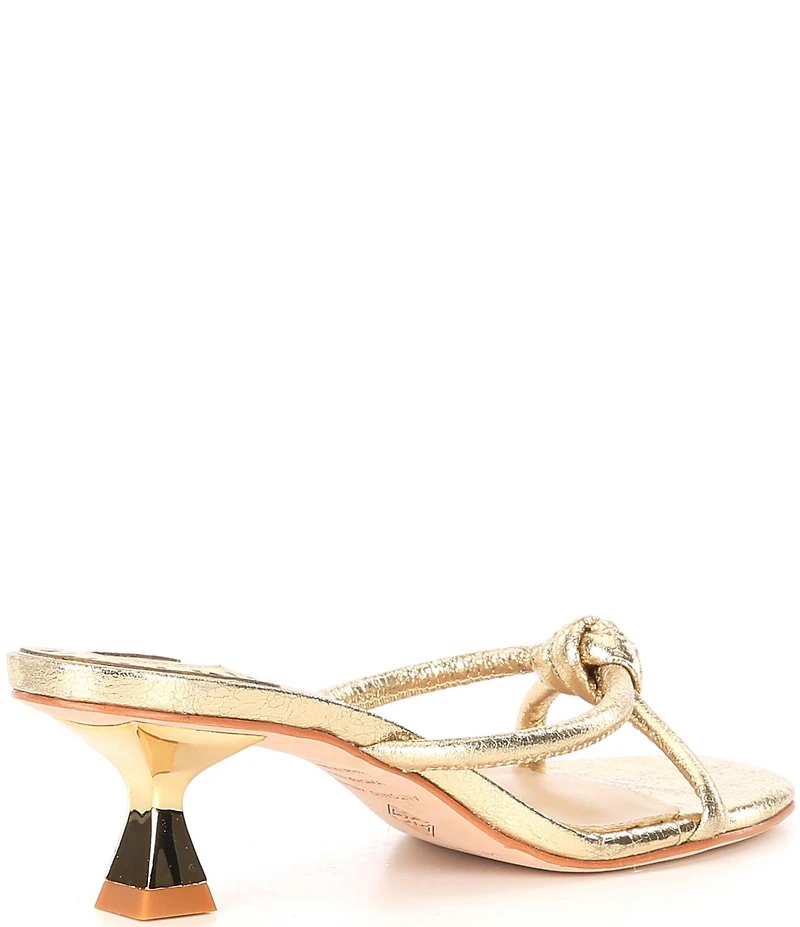 Antonio Melani Remy Leather Knotted Dress Slide Sandals