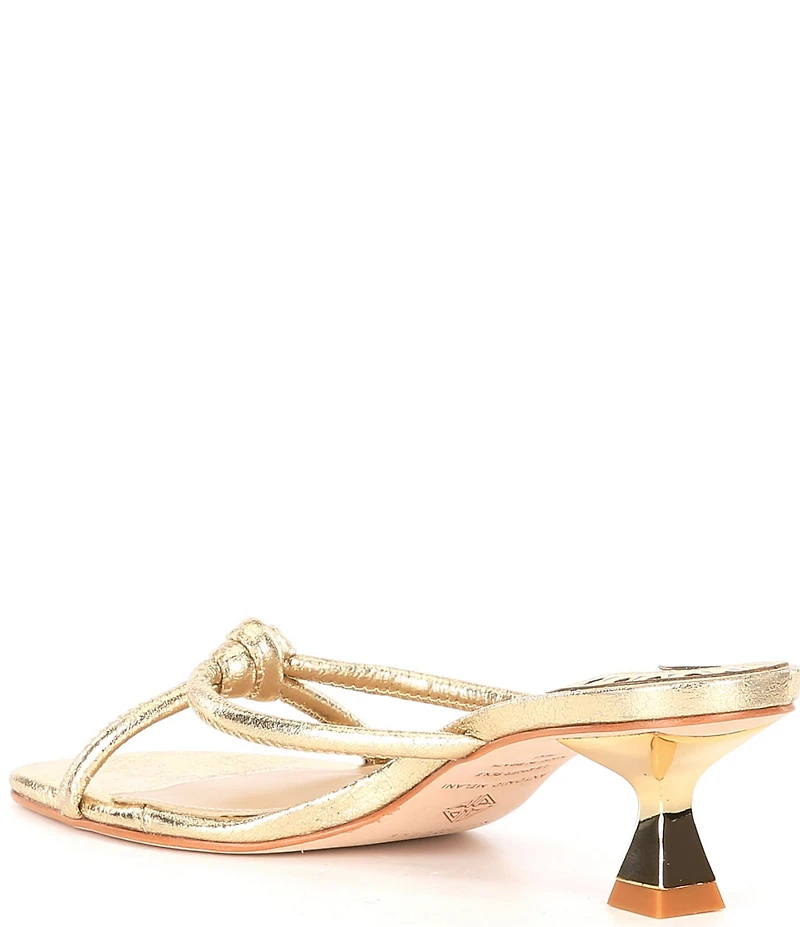 Antonio Melani Remy Leather Knotted Dress Slide Sandals