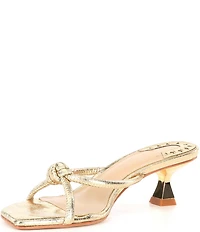 Antonio Melani Remy Leather Knotted Dress Slide Sandals