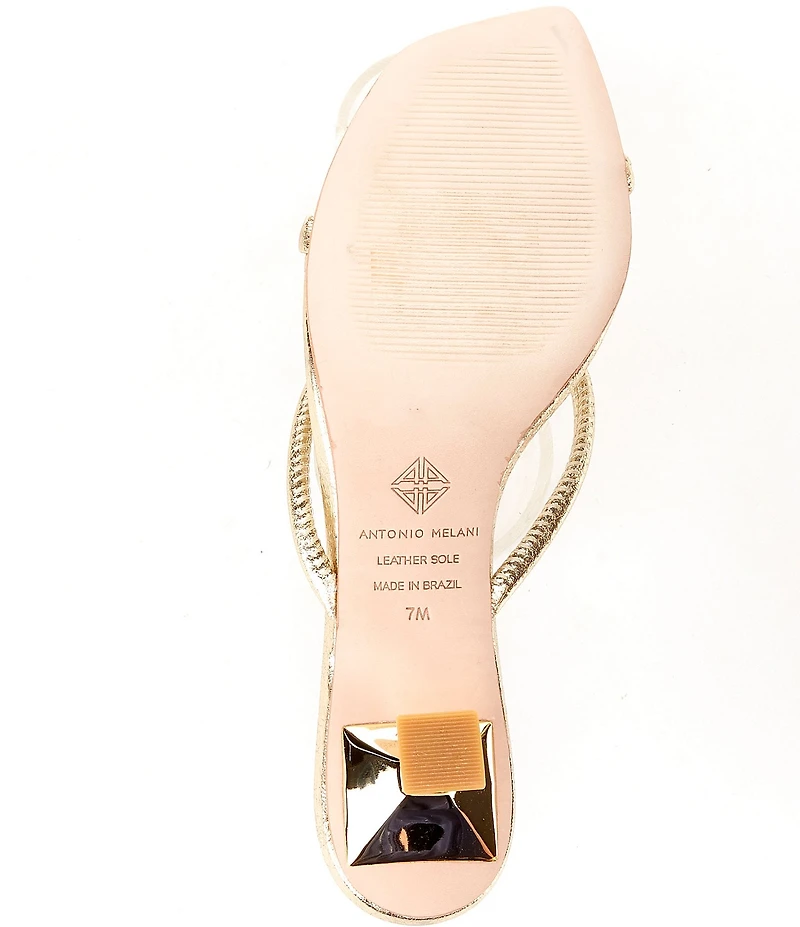 Antonio Melani Remy Leather Knotted Dress Slide Sandals