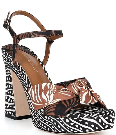Antonio Melani Renata Abstract Print Platform Knot Dress Sandals