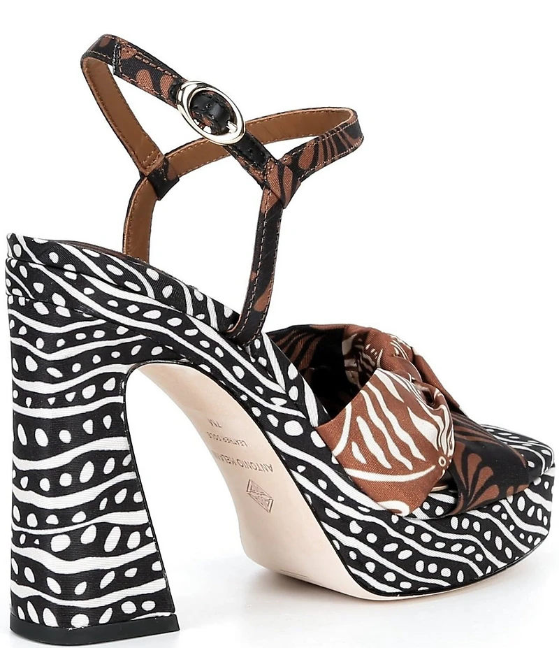 Antonio Melani Renata Abstract Print Platform Knot Dress Sandals