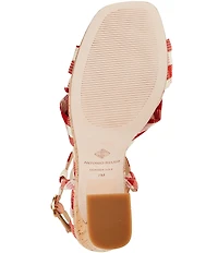 Antonio Melani Renata Gingham Print Platform Knot Dress Sandals