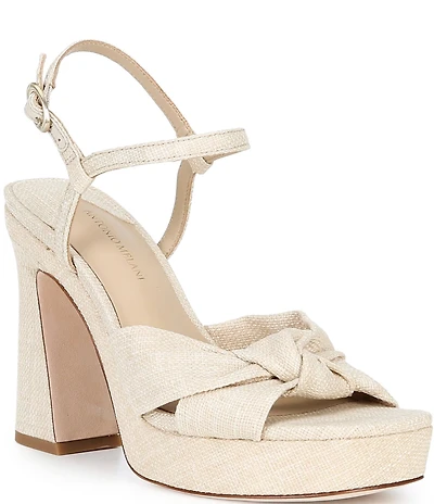 Antonio Melani Renata Linen Platform Knot Dress Sandals
